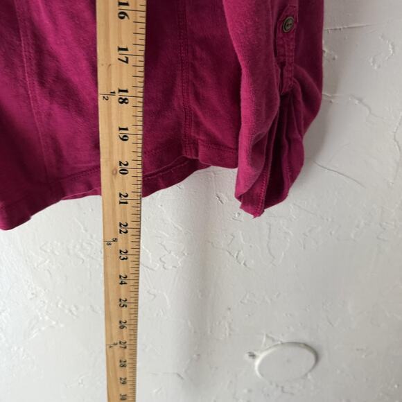 Eddie Bauer Shirt Y2k Small Pink Button Front Long Sleeve 100% Cotton Button Up - Picture 6 of 8